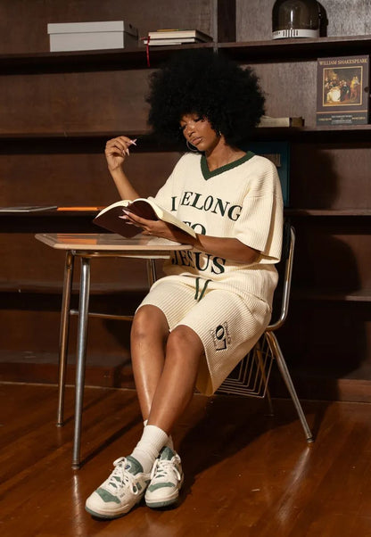 'I BELONG TO JESUS' KNITTED SUIT